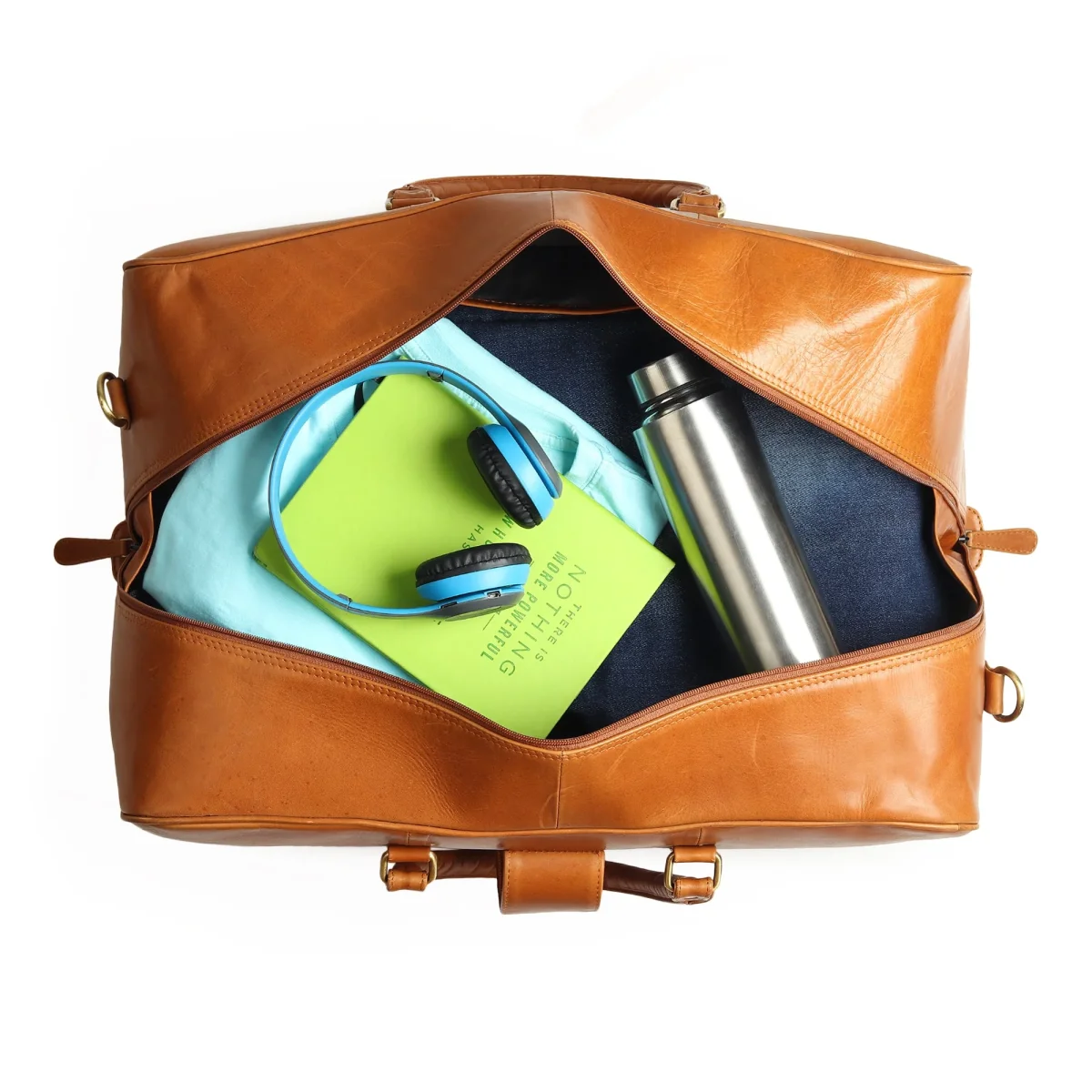 Port Blair Leather Duffle Travel Bag - Imagen 8
