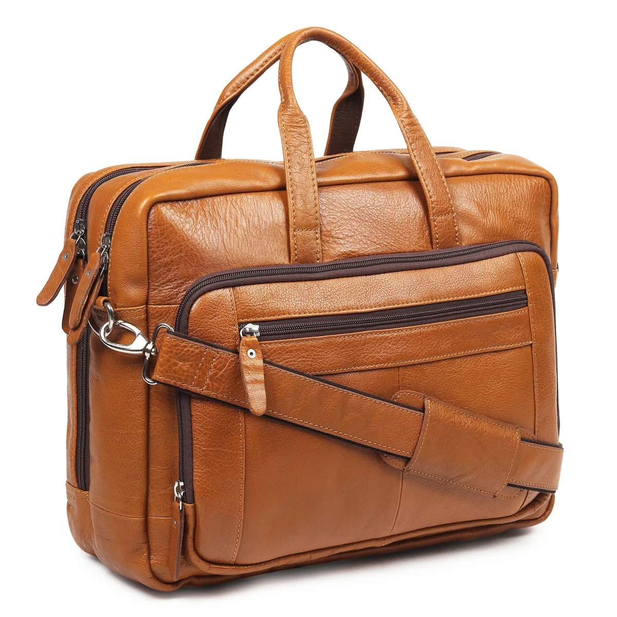 Professional Leather Travel Briefcase - Imagen 4