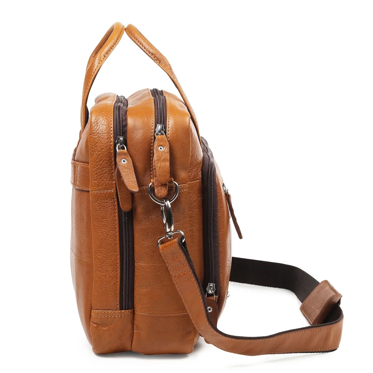 Professional Leather Travel Briefcase - Imagen 8