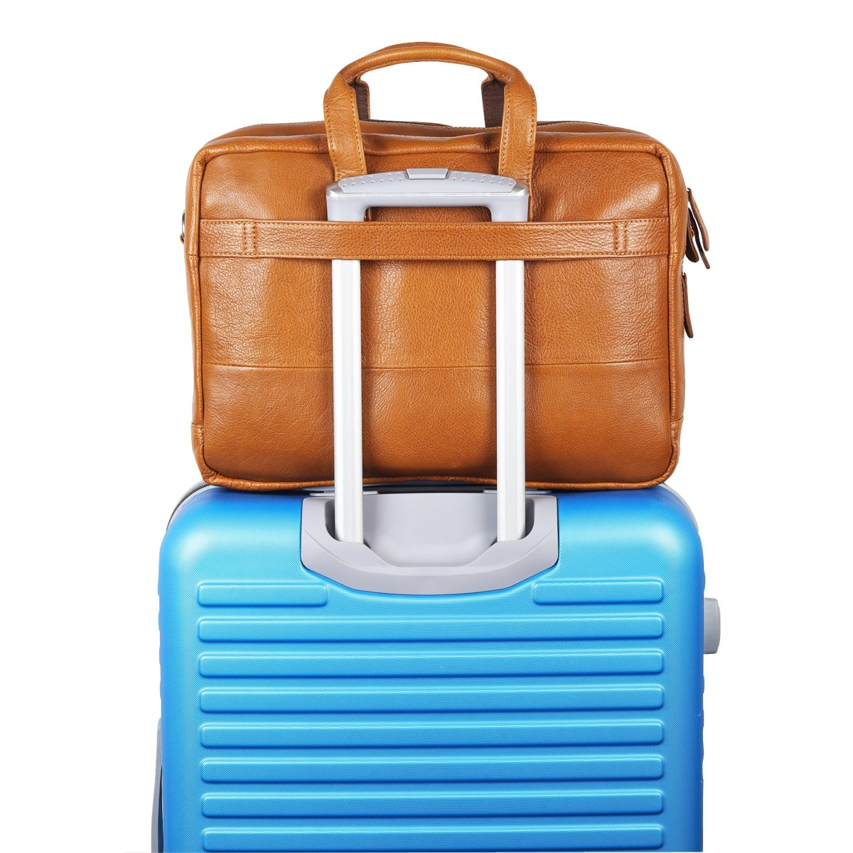 Professional Leather Travel Briefcase - Imagen 9