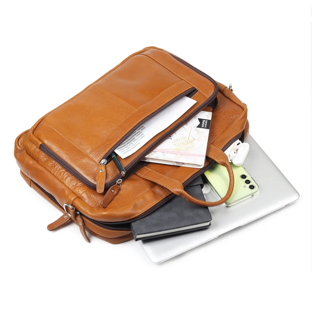 Professional Leather Travel Briefcase - Imagen 6