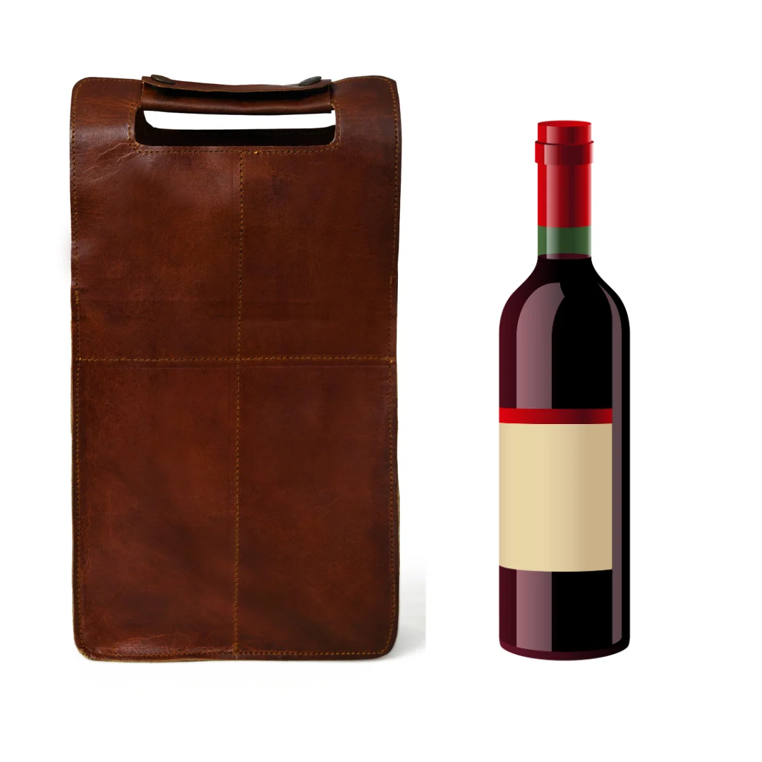 Wine Bottle Leather Cover - Imagen 6