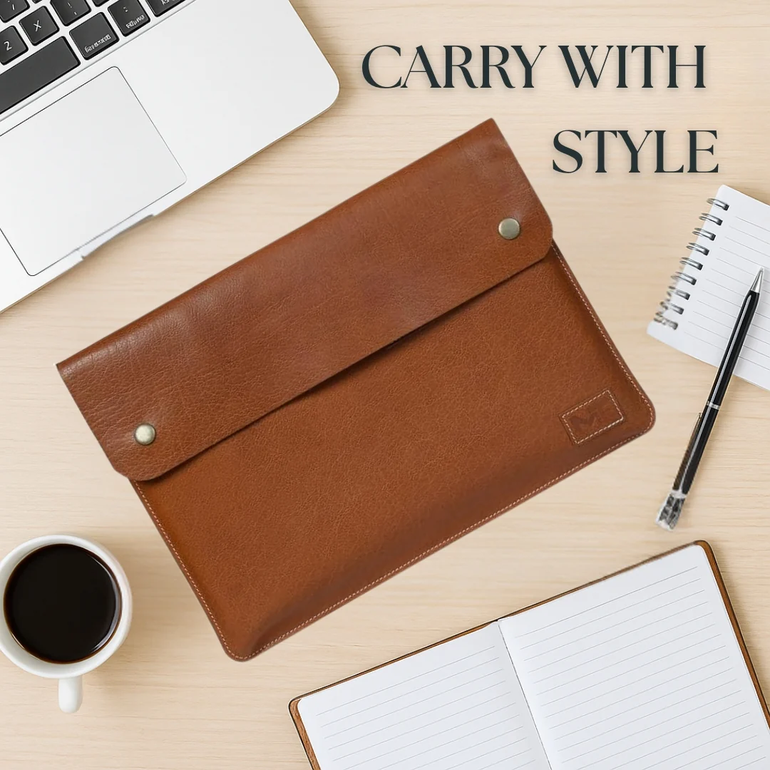 MacBook Leather Laptop Sleeve - Imagen 7