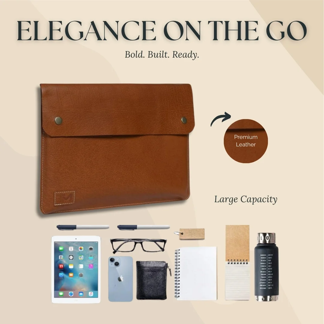 MacBook Leather Laptop Sleeve - Imagen 6