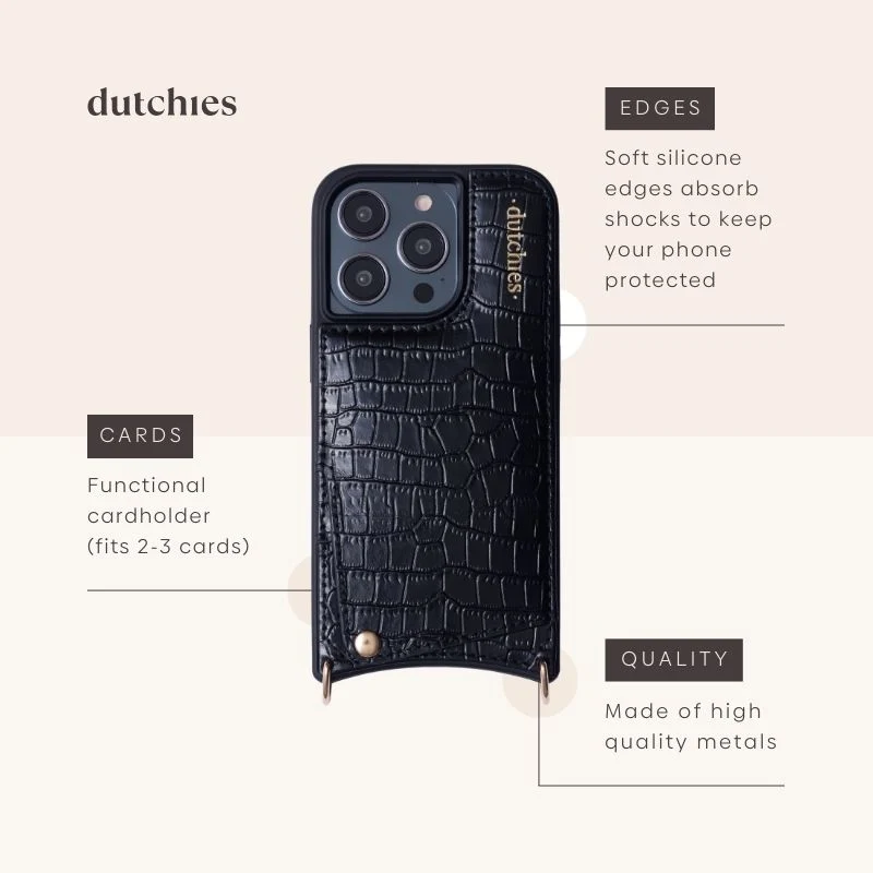 Spanish Chain Set | iPhone | Noir | Gold - Imagen 7