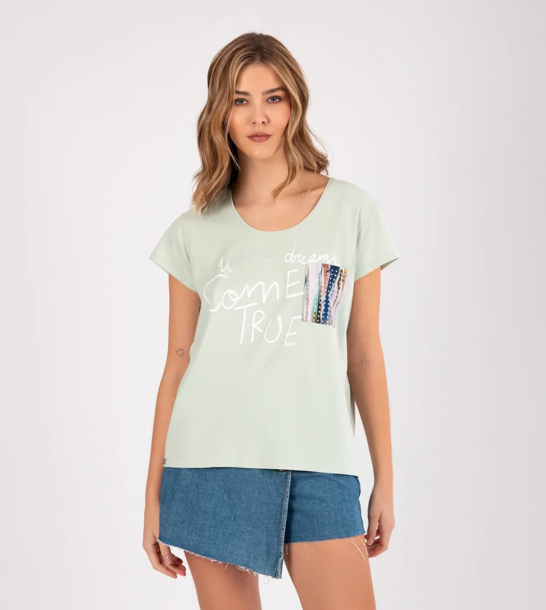 Camiseta verde Studio - Imagen 3