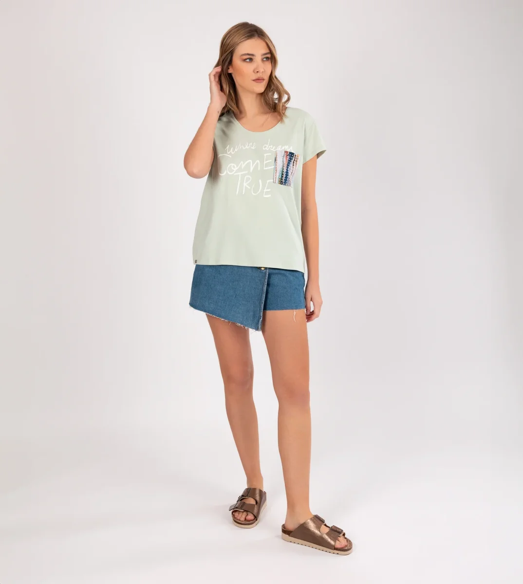 Camiseta verde Studio - Imagen 5