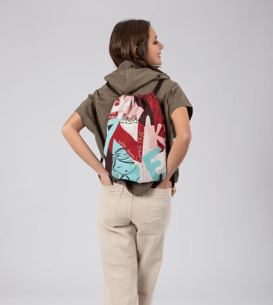 Mochila saco tela Fashion - Imagen 3