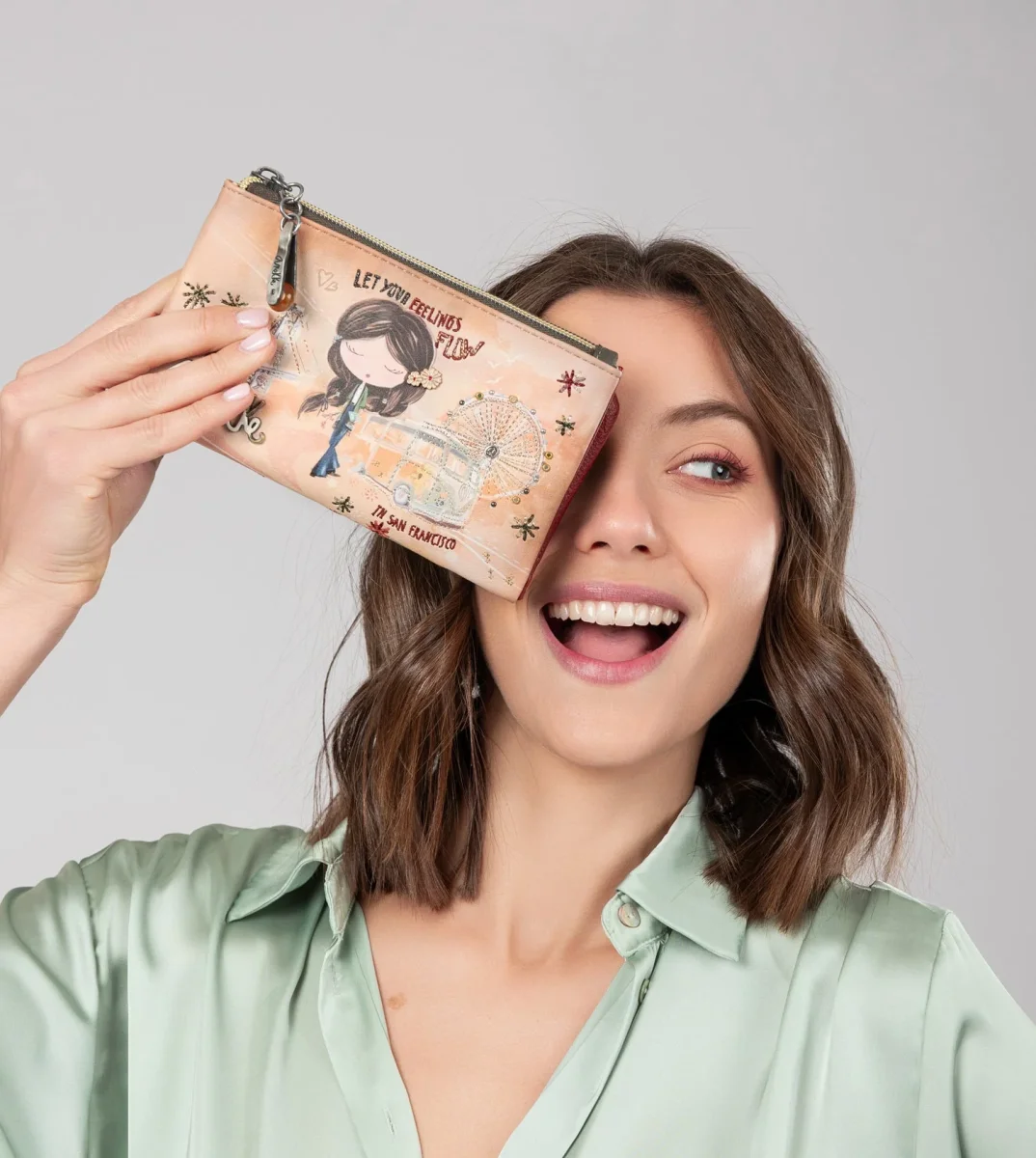 Billetero RFID flexible Peace & Love Camel - Imagen 3