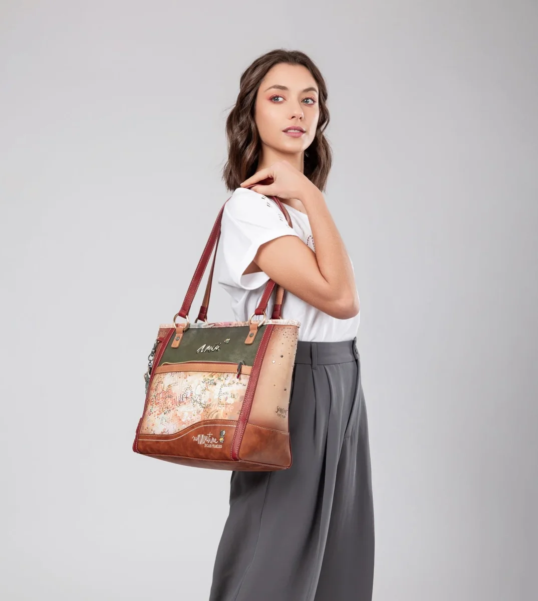 Bolso de hombro grande Flowers - Imagen 3