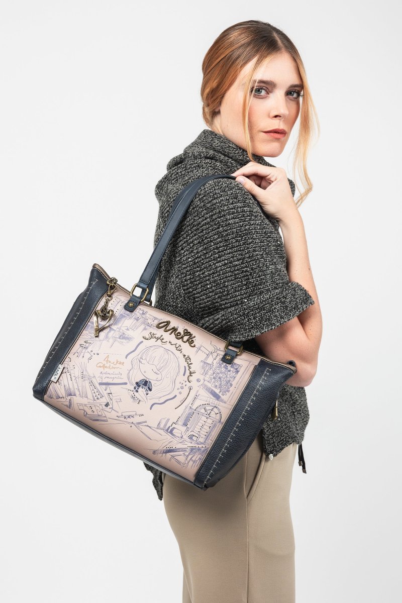 Bolso shopper con bandolera Studio - Imagen 3
