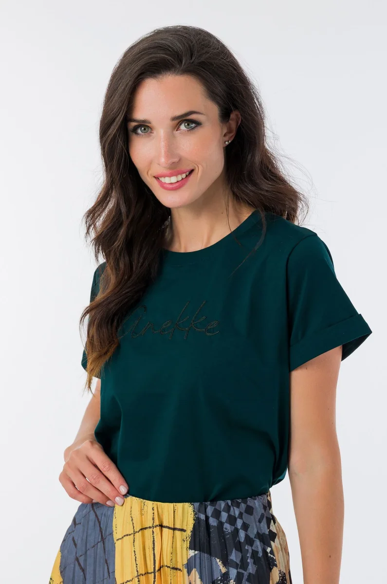 Camiseta azul con logo bordado Anekke - Imagen 5