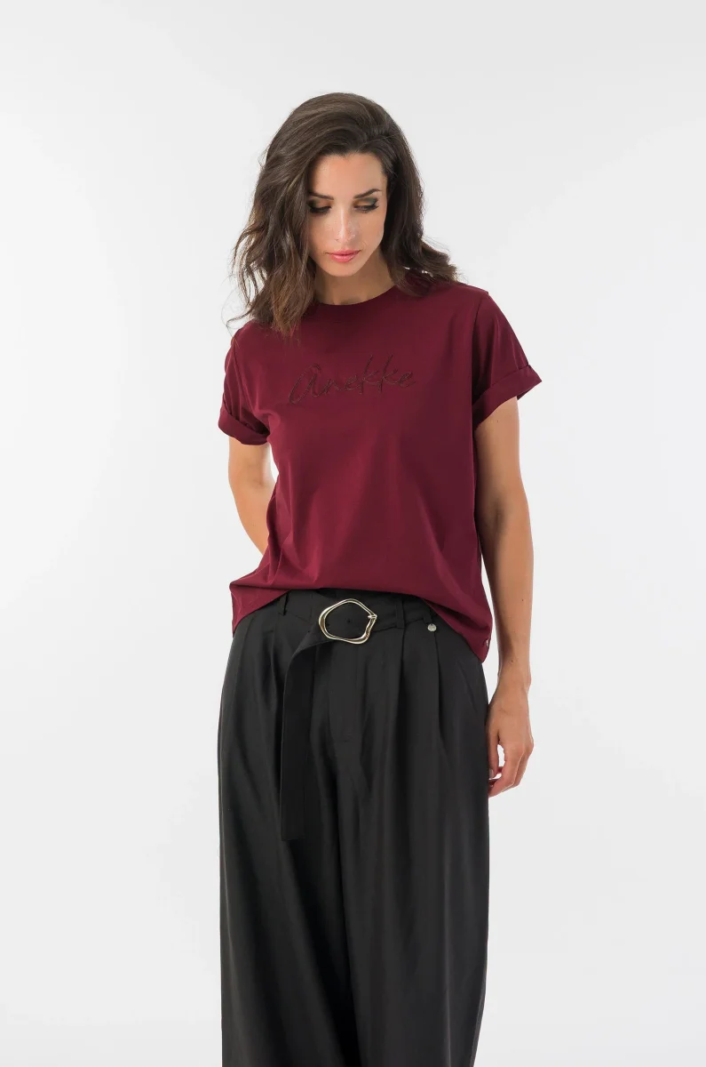 Camiseta granate con logo Anekke - Imagen 7