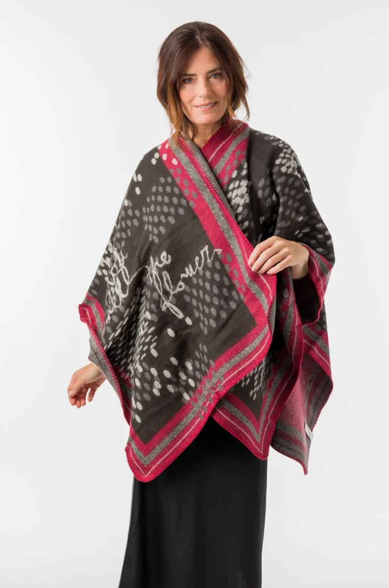 Poncho estampado Tulip