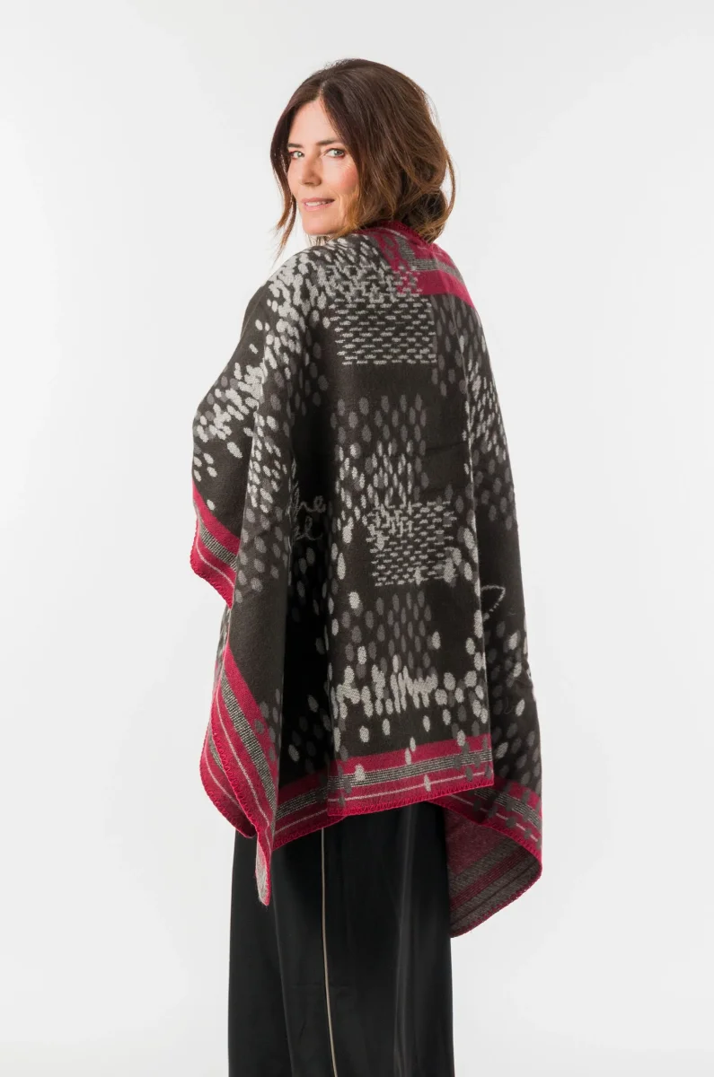 Poncho estampado Tulip - Imagen 3