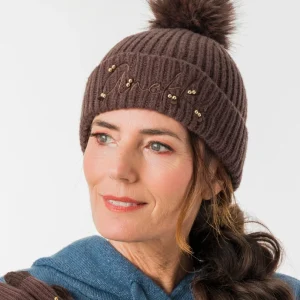 Gorro de punto con pompón