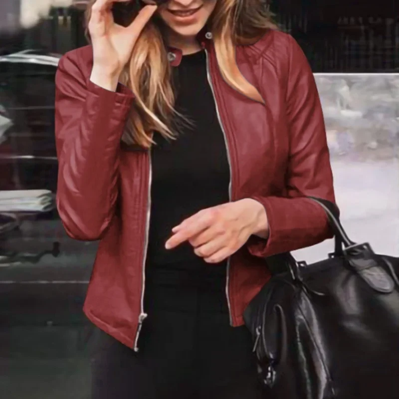Chaqueta de Cuero Sintético Slim Fit - Imagen 4