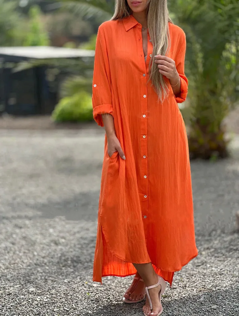 Vestido de Algodón y Lino - Imagen 3