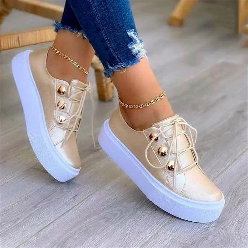 Zapatillas Casuales de Cuero PU para Mujer - Imagen 5