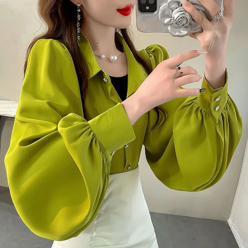 Blusa Elegante Mangas Farol - Imagen 6