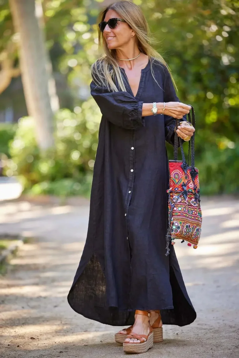 Vestido Casual de Lino y Algodón - Imagen 7