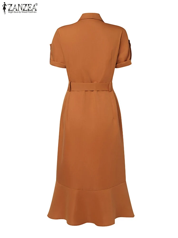 Vestido Verano con Cuello Solapa para Mujer - Imagen 6