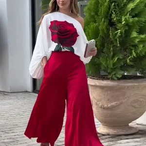 Conjunto Estampado de Rosa
