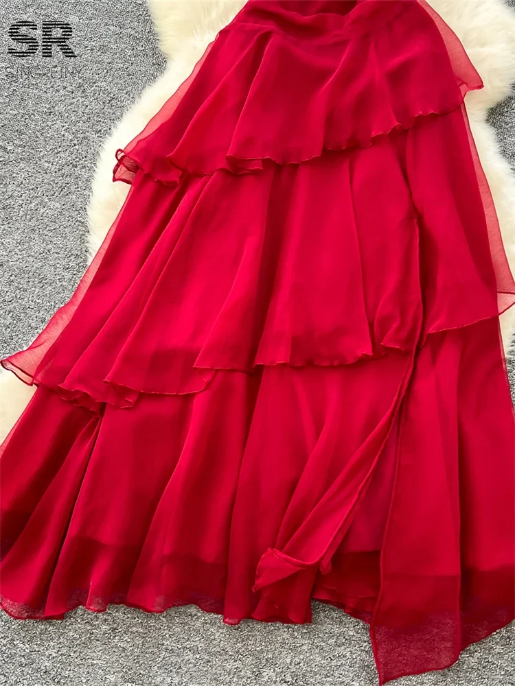 Vestido Rojo con Volantes - Imagen 5