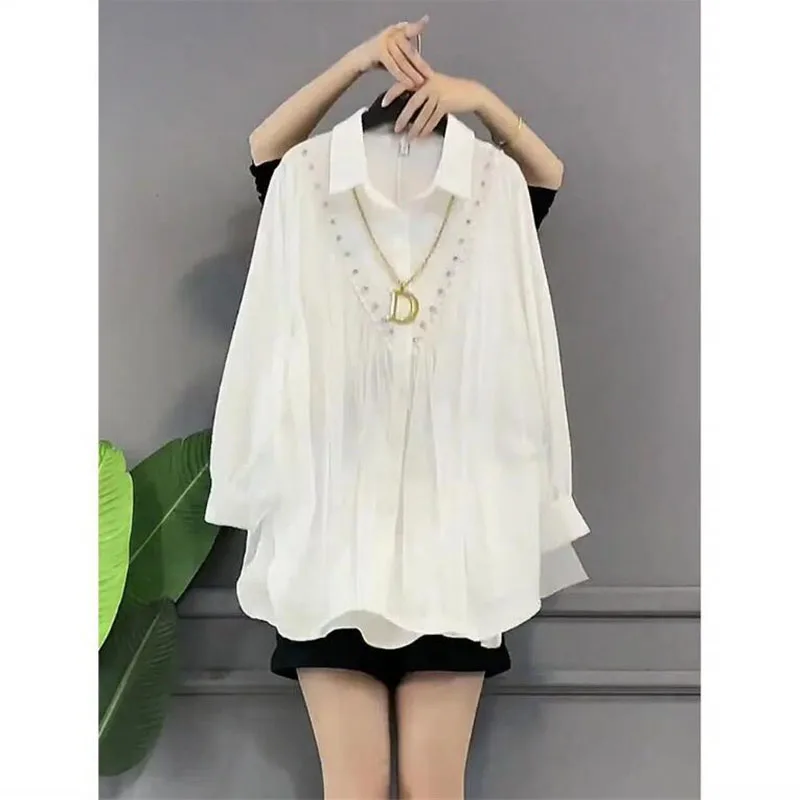 Camisa Amarilla con Pedrería 2XL-3XL - Imagen 7