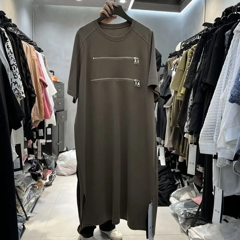 Vestido informal de verano con parche de cremallera y camiseta - Imagen 5
