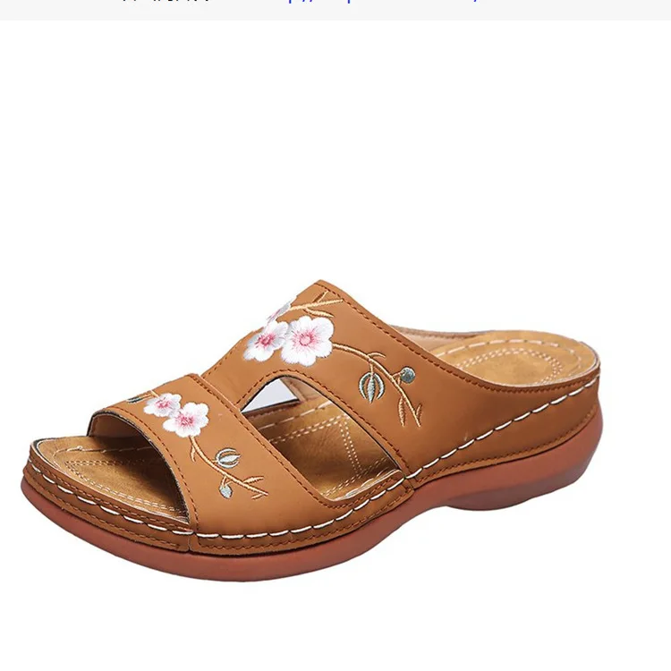Sandalias Cuñas Bordadas - Imagen 9