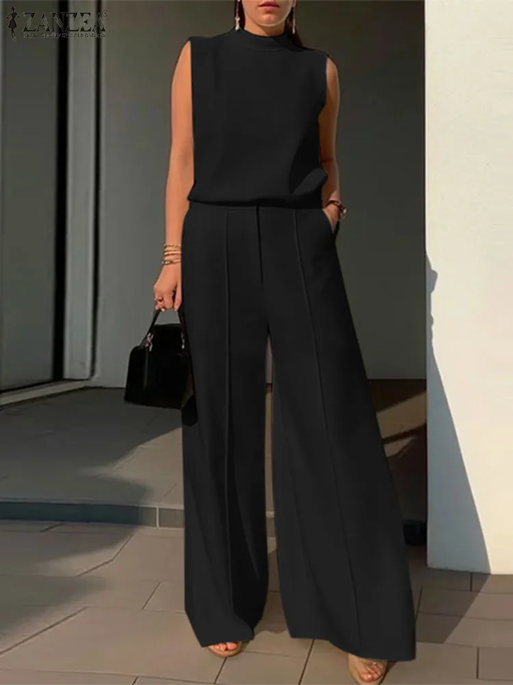Conjunto Elegante Pantalones de Pierna Ancha - Imagen 4