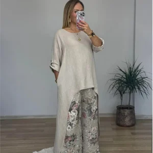 Conjunto Casual Lino y Algodón S-3XL