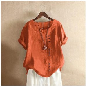 Blusa Bohemia de Lino y Algodón