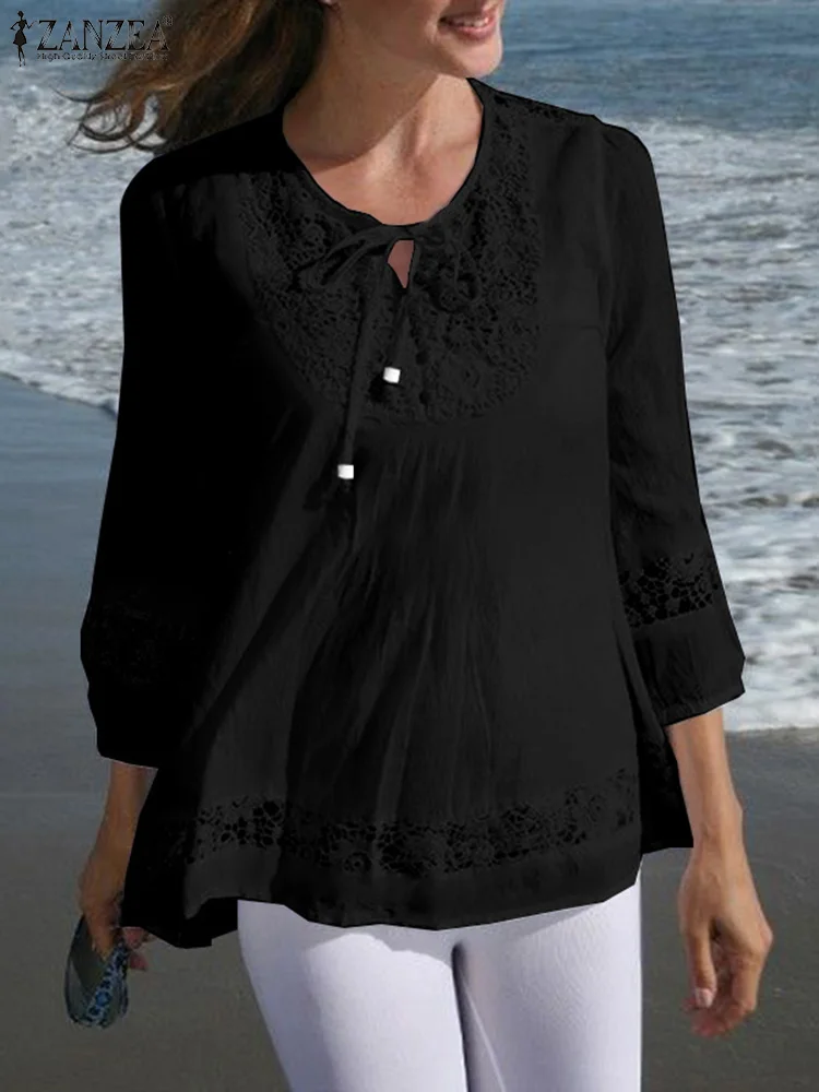 Blusa con Encaje - Estilo Bohemio Chic - Imagen 5