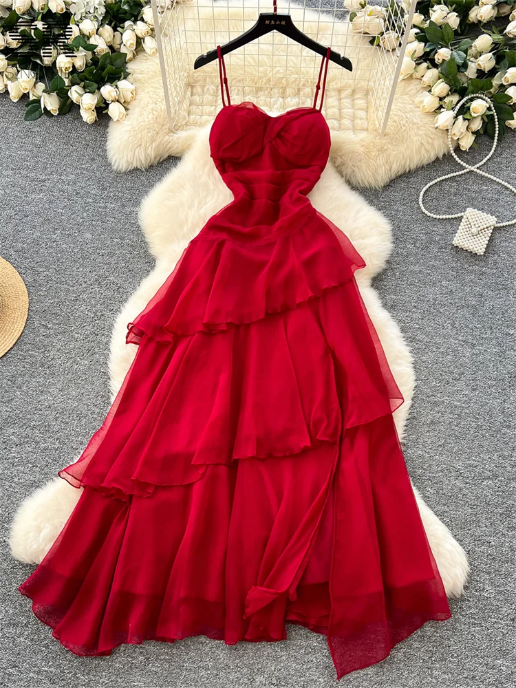 Vestido Rojo con Volantes - Imagen 2