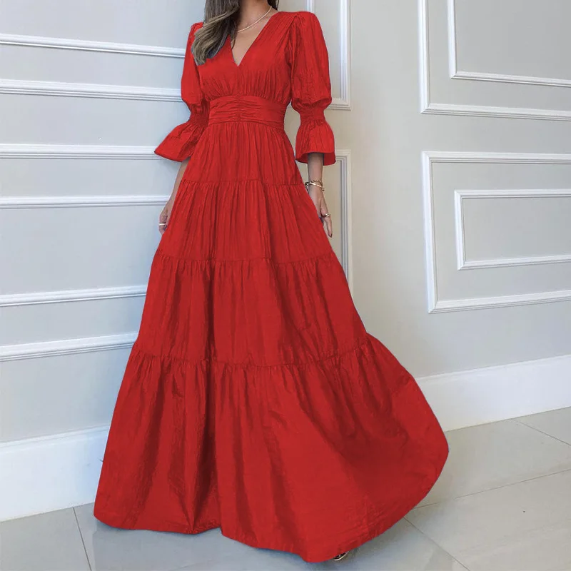 Vestido Maxi Drapeado - Imagen 4
