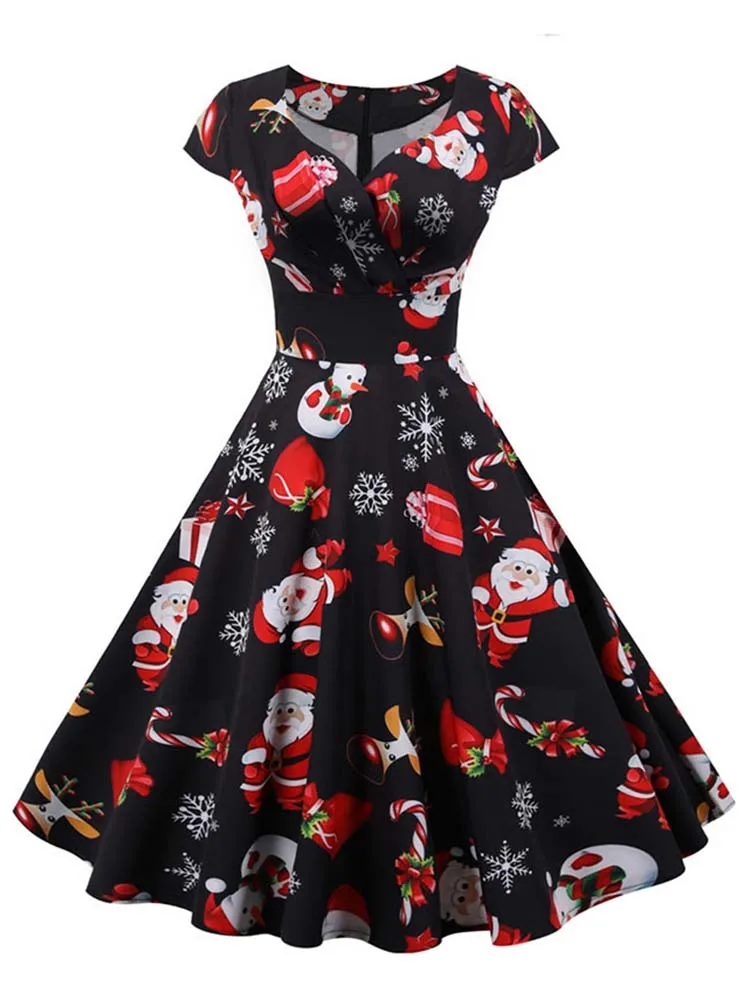 Vestido Vintage Navideño con Estilo - Imagen 5
