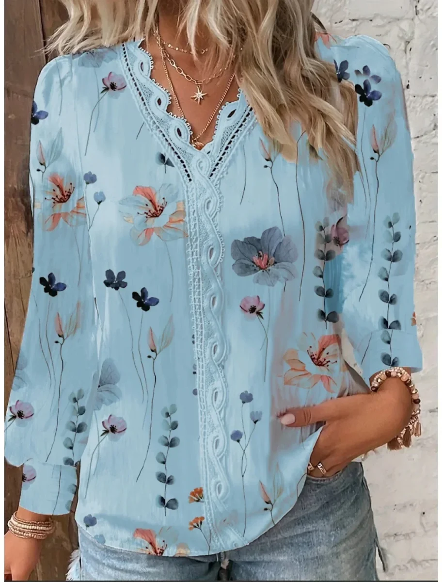 Blusa Casual de Flores Elegante - Imagen 3