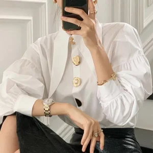 Blusa Casual de Manga Larga