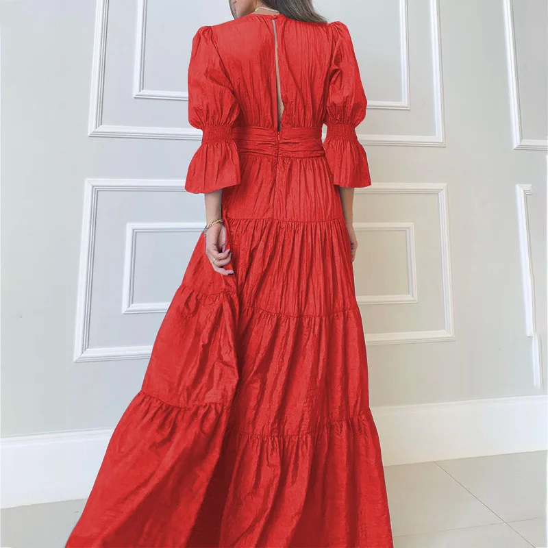 Vestido Maxi Drapeado - Imagen 5