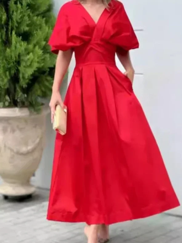 Vestido Casual Rojo - Imagen 3