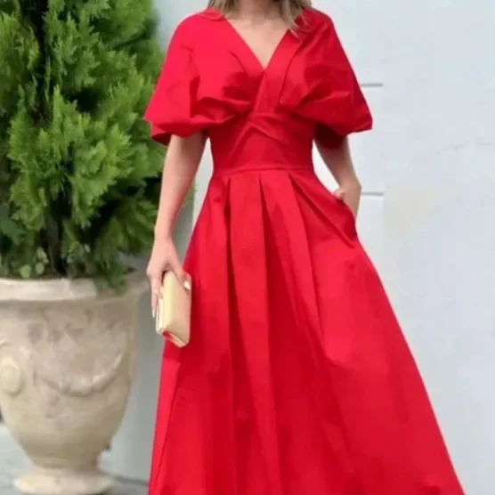 Vestido Casual Rojo - Imagen 4