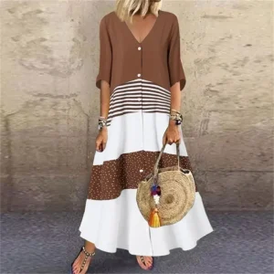 Vestido Largo Estampado S-4XL