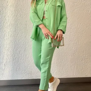 Conjunto Casual de Algodón Puro