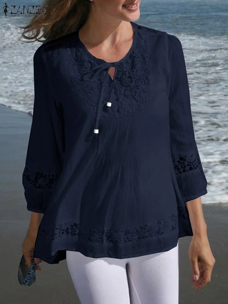 Blusa con Encaje - Estilo Bohemio Chic - Imagen 3