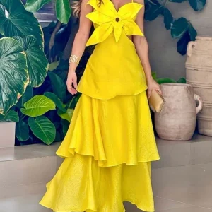 Vestido Fashion Amarillo