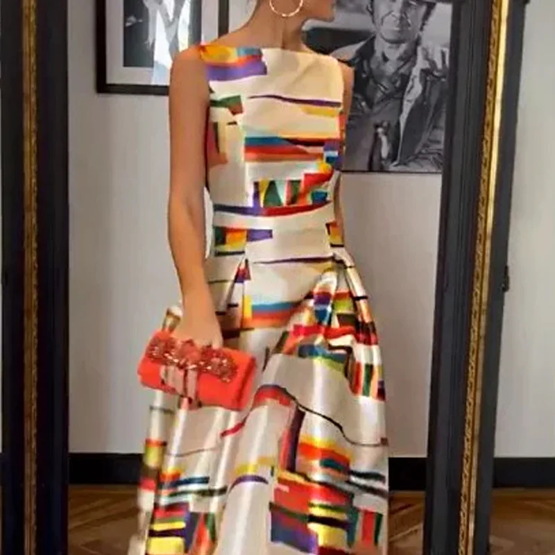 Vestido Estampado Geométrico - Imagen 6