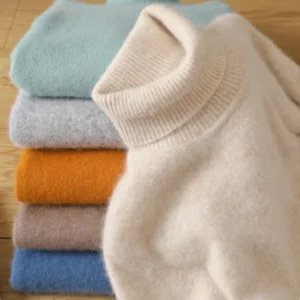 Suéter de Lana Merino 100% – Cuello Alto Elegante