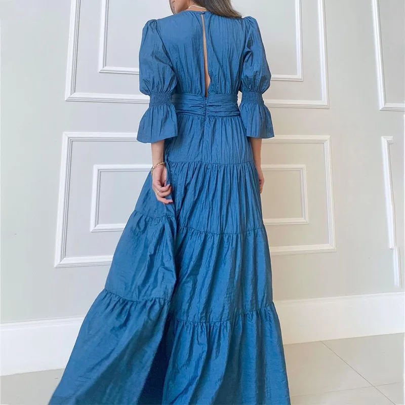 Vestido Maxi Drapeado - Imagen 7
